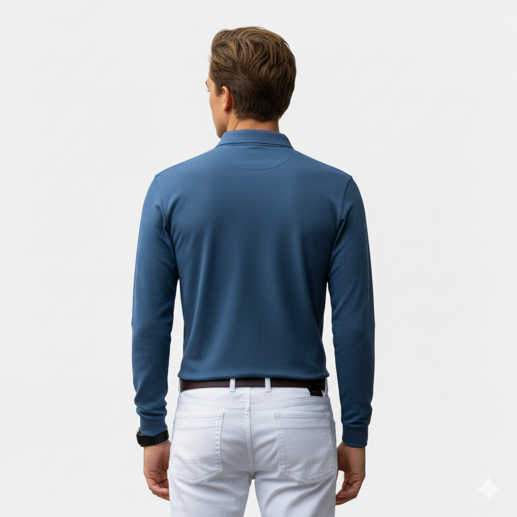 La Cartiera | Men’s Long-Sleeve Cotton Polo Shirt
