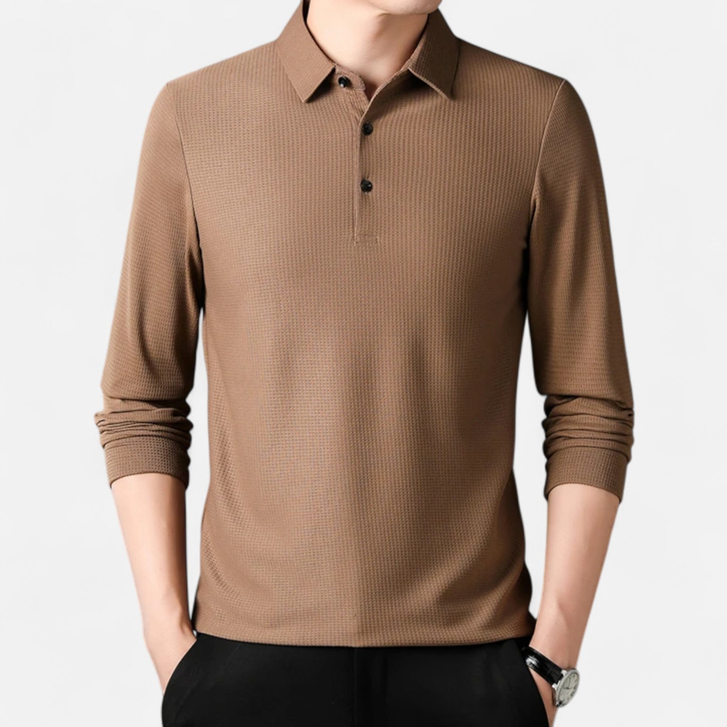 La Cartiera | Men’s Long-Sleeve Cotton Polo Shirt