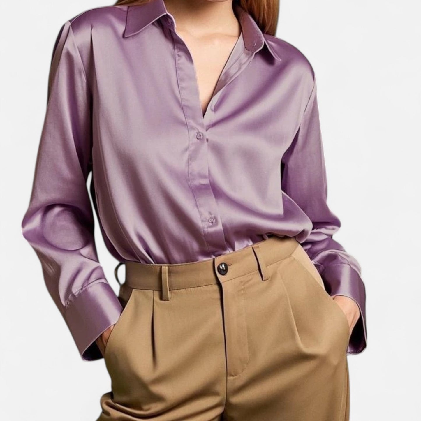 La Cartiera | Elegant Satin Shirt for Professional Wear