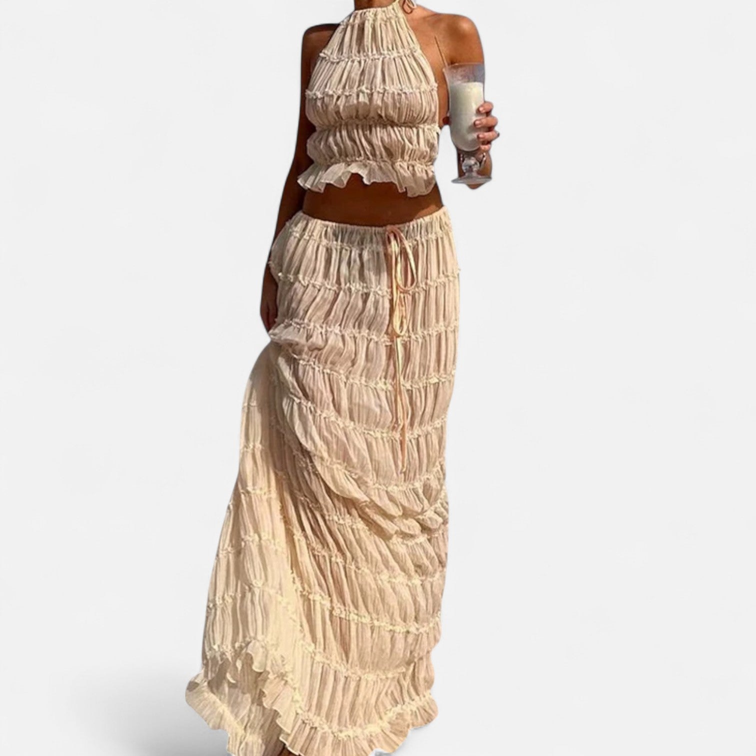 La Cartiera | Backless Two-Piece Matching Set