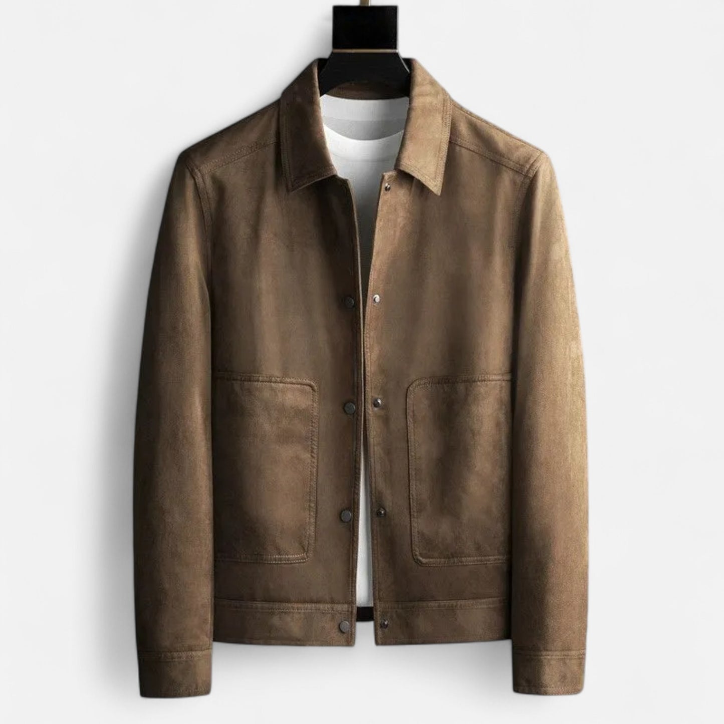 La Cartiera | Men’s British Lapel Cotton-Blend PU Jacket