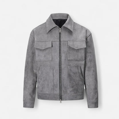 La Cartiera | Men’s Oversized Suede Zip Jacket