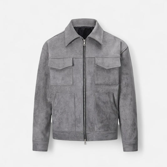 La Cartiera | Men’s Oversized Suede Zip Jacket