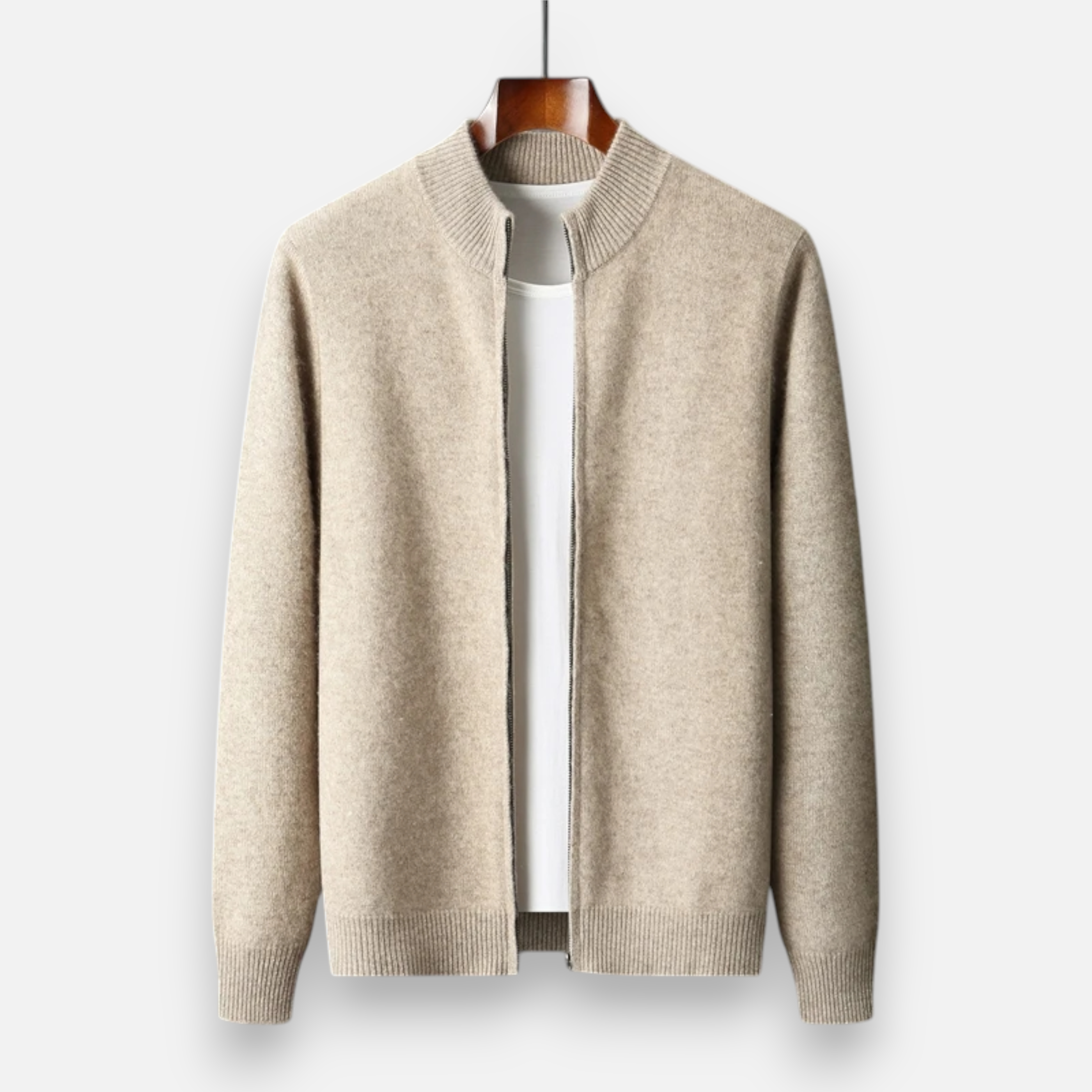 La Cartiera | Men’s Merino Wool Zip Cardigan