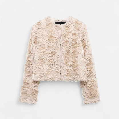 La Cartiera | Women’s Elegant Textured Floral Jacket