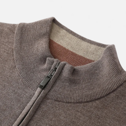 La Cartiera | Men’s Merino Wool Half-Zip Sweater