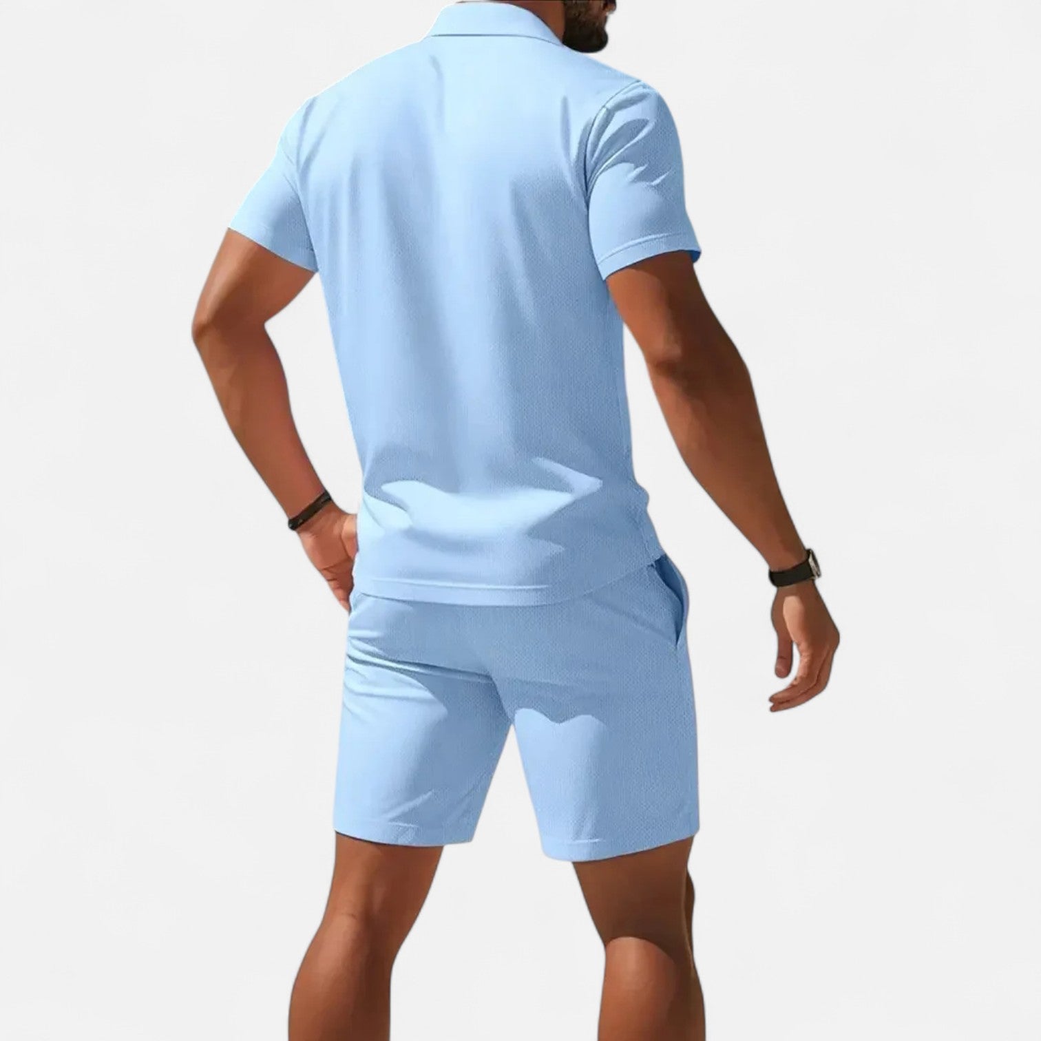 La Cartiera | Two‑Piece Beachwear – Sandstone Linen Ensemble