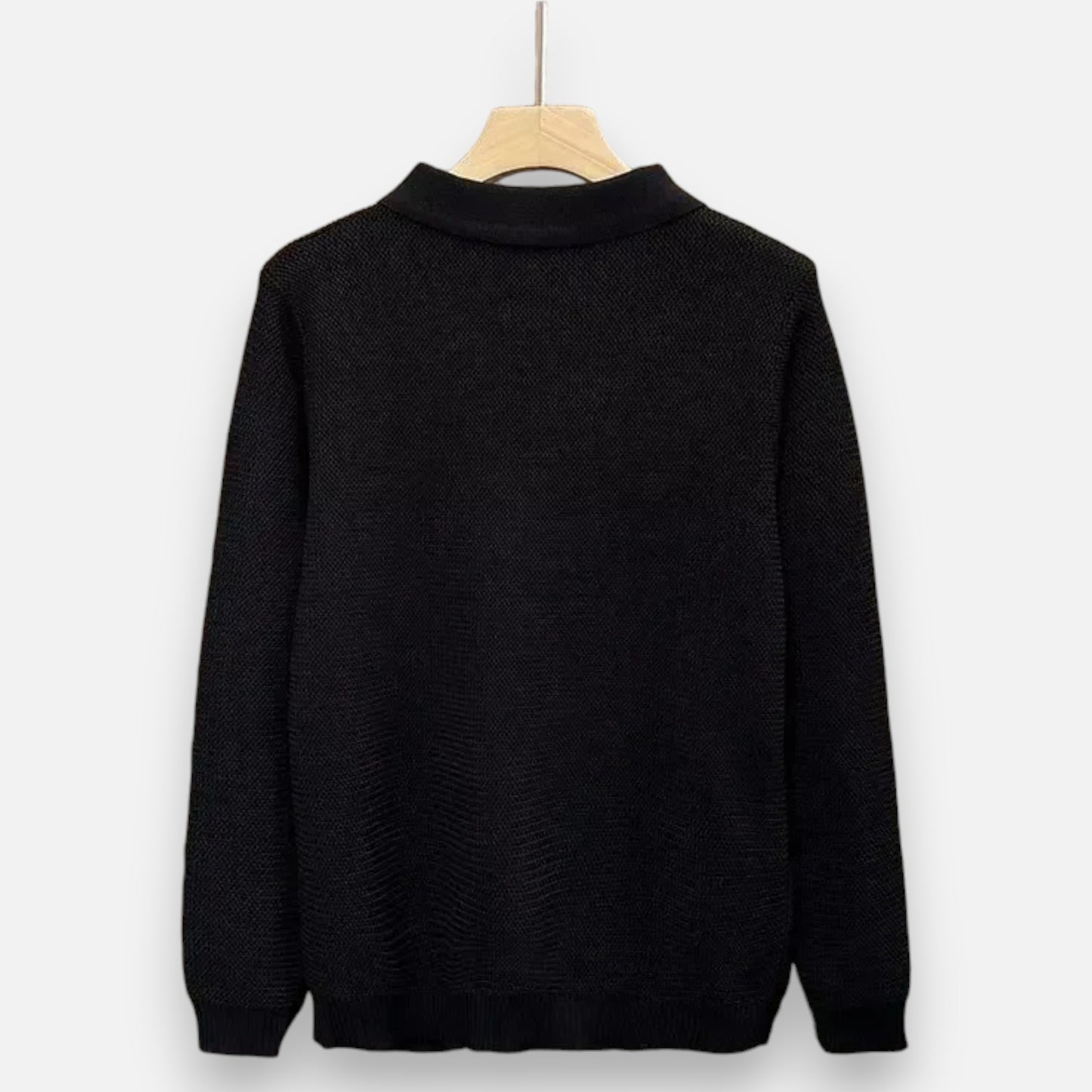 La Cartiera | Men’s Half-Zip Wool Knit Sweater Jacket