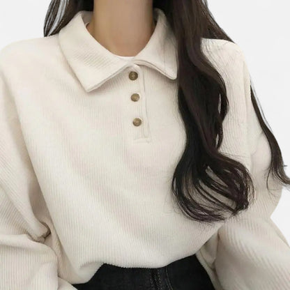 La Cartiera | Women’s Preppy Collar Autumn Sweatshirt