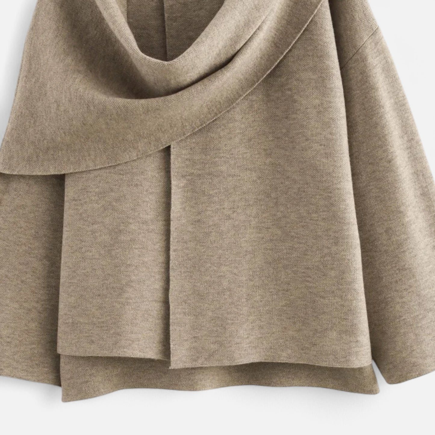 La Cartiera | Women’s Plush Sweater with Asymmetric Scarf