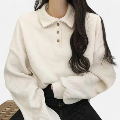 La Cartiera | Women’s Preppy Collar Autumn Sweatshirt
