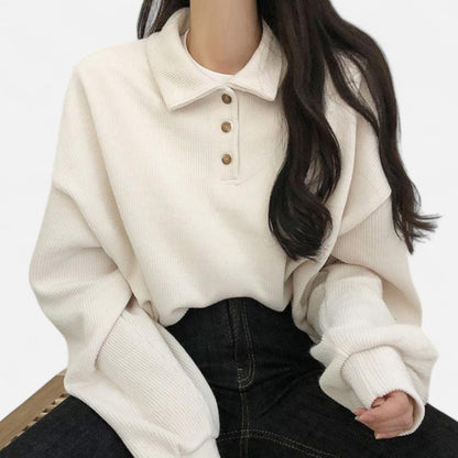 La Cartiera | Women’s Preppy Collar Autumn Sweatshirt
