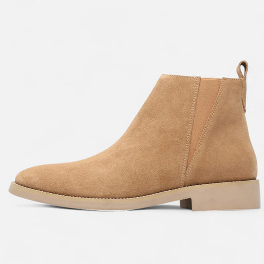 La Cartiera | Men’s British Suede Mid-Cut Zipper Boots