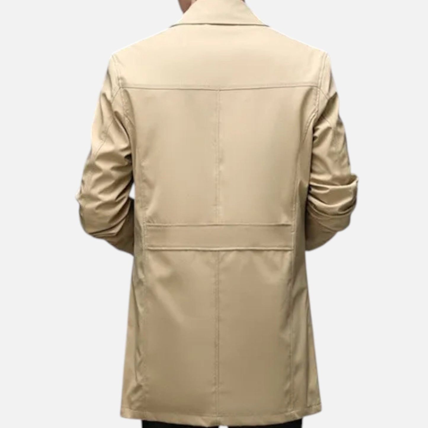 La Cartiera | Men’s Heritage Long Lapel-Collar Windbreaker Coat