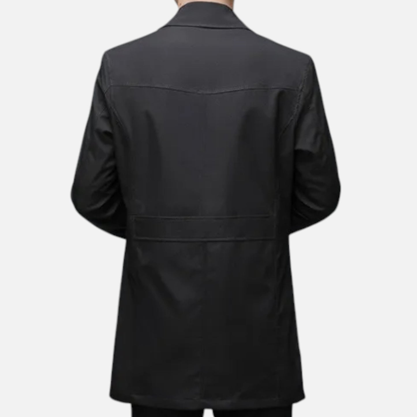 La Cartiera | Men’s Heritage Long Lapel-Collar Windbreaker Coat