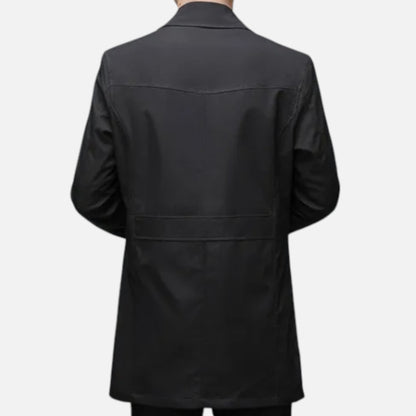 La Cartiera | Men’s Heritage Long Lapel-Collar Windbreaker Coat