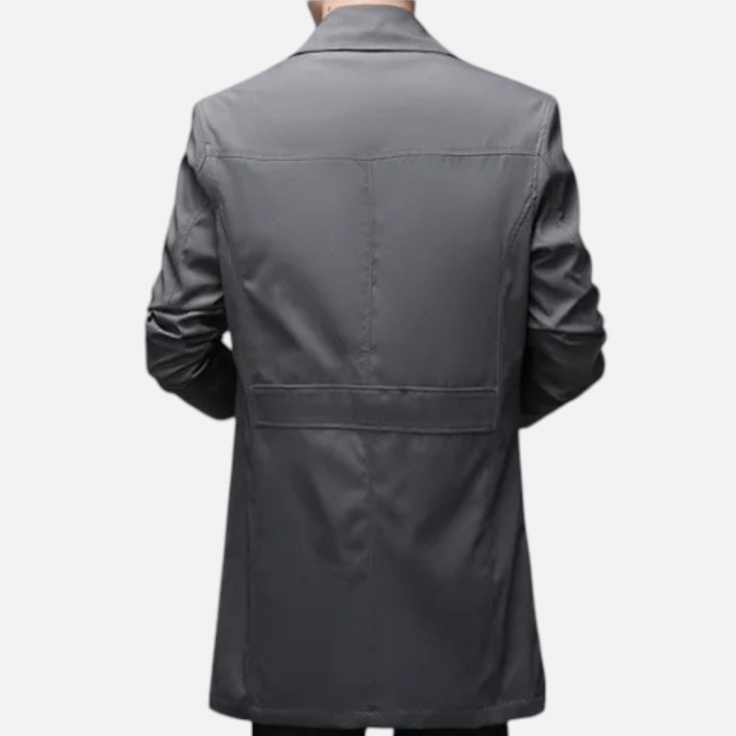 La Cartiera | Men’s Heritage Long Lapel-Collar Windbreaker Coat