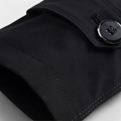 La Cartiera | Men’s Heritage Long Lapel-Collar Windbreaker Coat