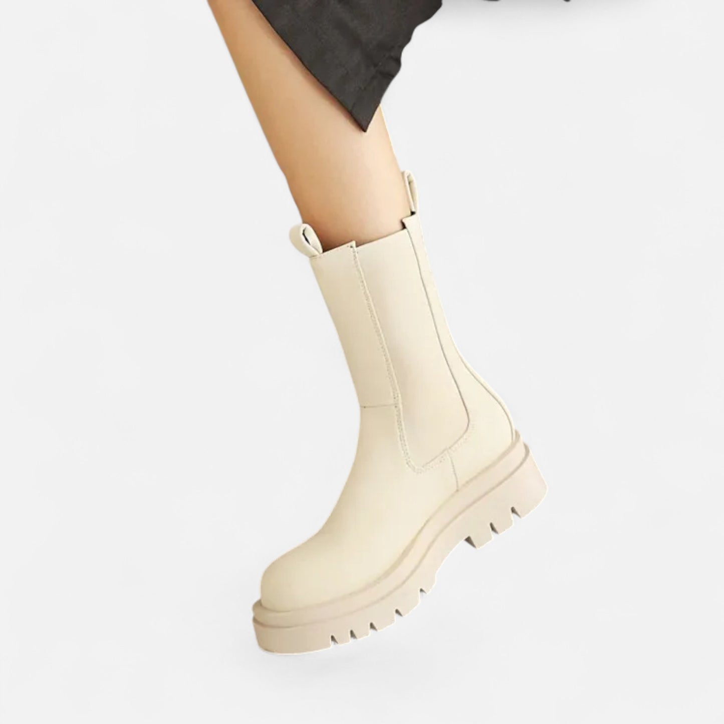La Cartiera | Women’s Velvet-Lined Mid-Calf Platform Boots