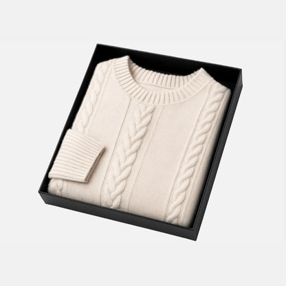 La Cartiera | Men’s Merino Wool Cable-Knit Sweater