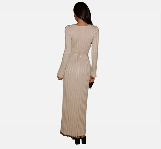 La Cartiera | Women’s Viscose Long Sleeve Bell-Sleeve Maxi Dress