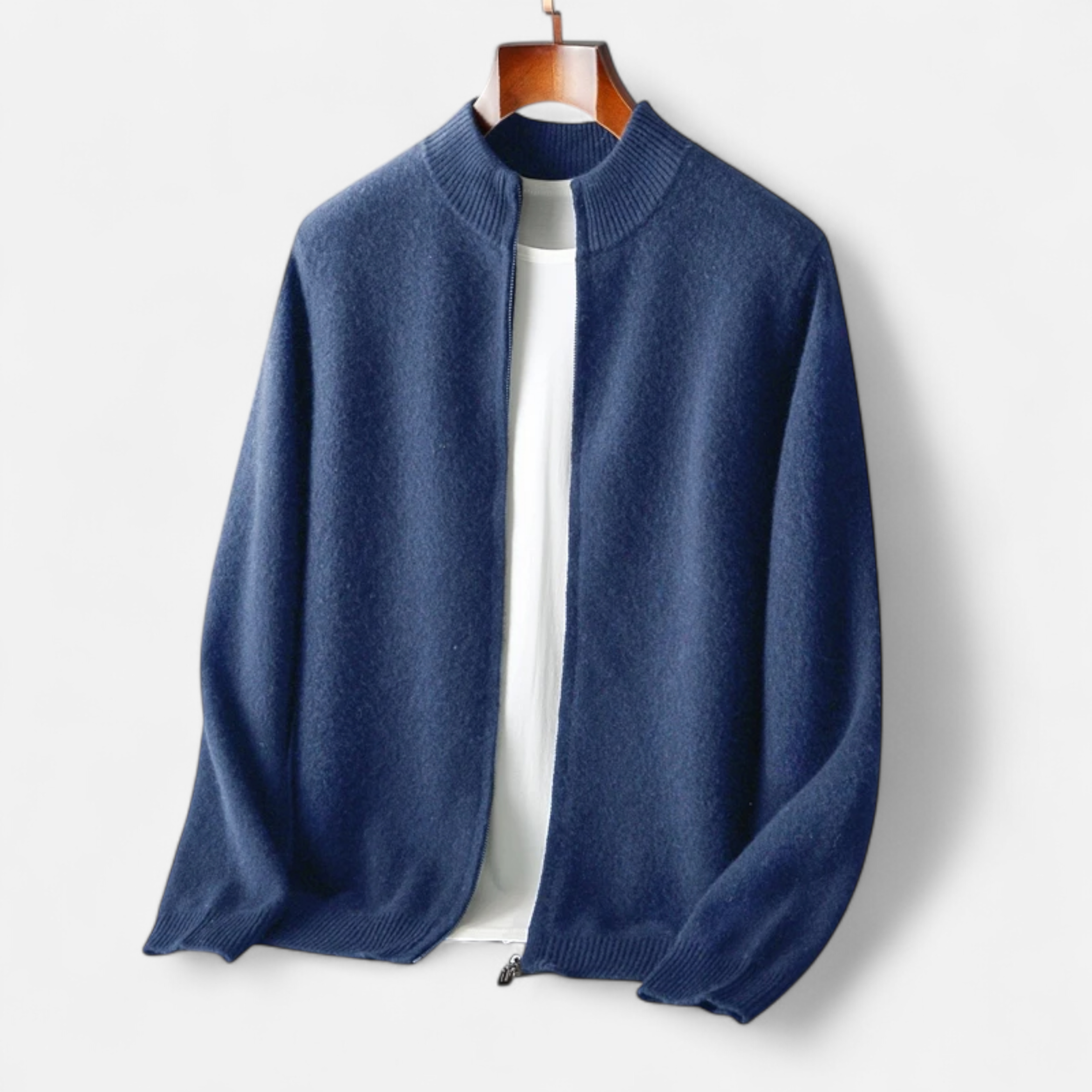 La Cartiera | Men’s Merino Wool Zip Cardigan