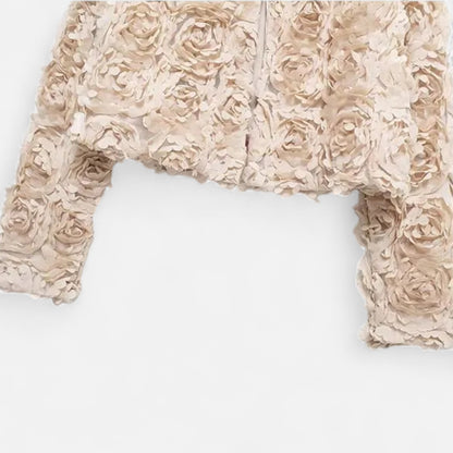 La Cartiera | Women’s Elegant Textured Floral Jacket