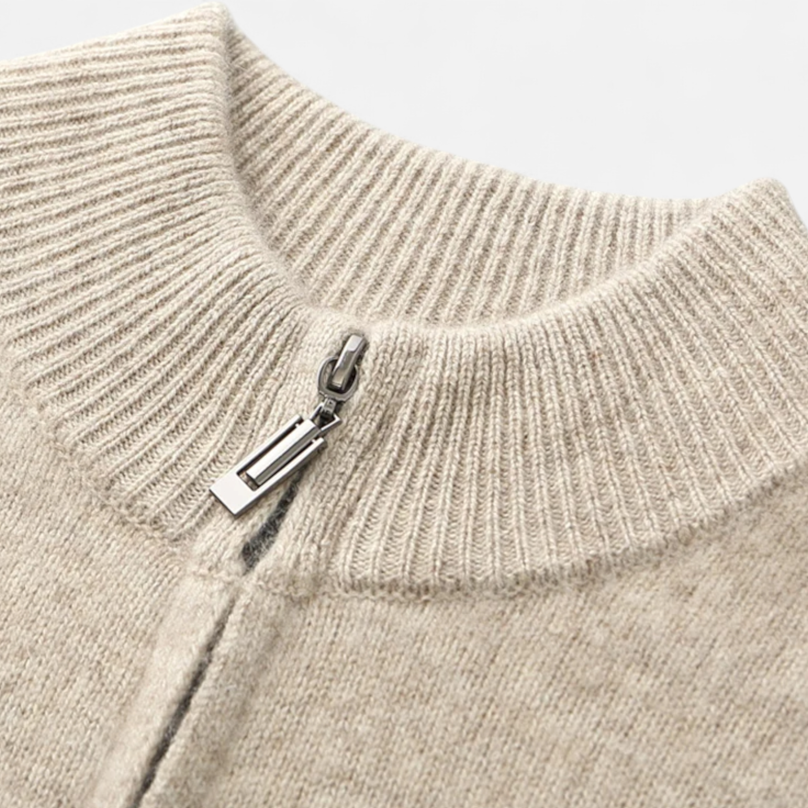La Cartiera | Men’s Merino Wool Zip Cardigan