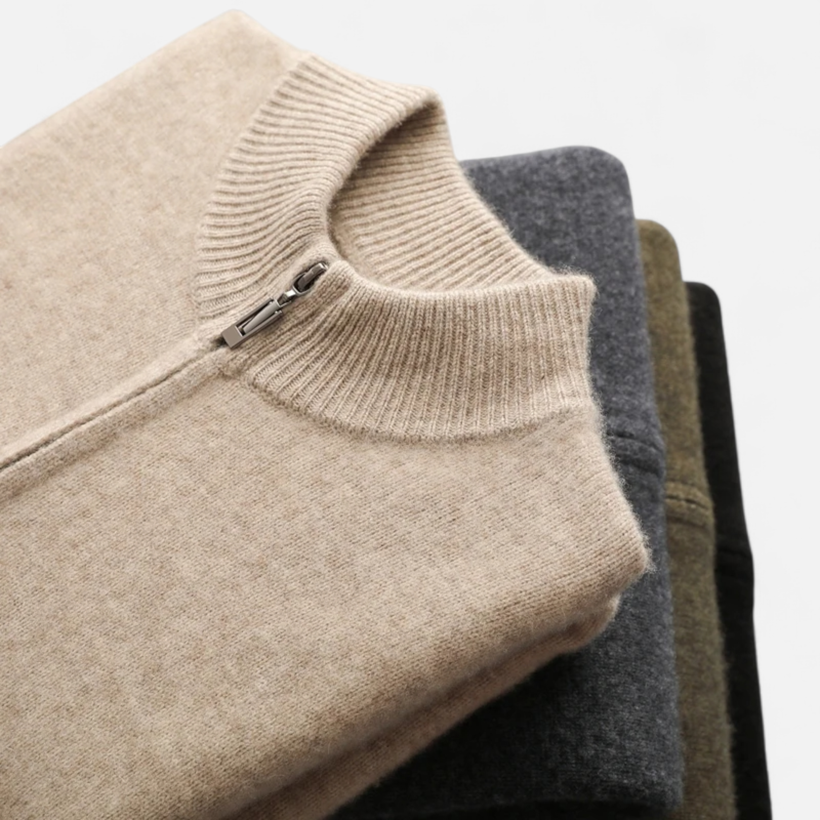 La Cartiera | Men’s Merino Wool Zip Cardigan