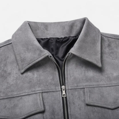 La Cartiera | Men’s Oversized Suede Zip Jacket