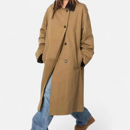 La Cartiera | Women’s Cotton Patchwork Mid-Length Trench Coat