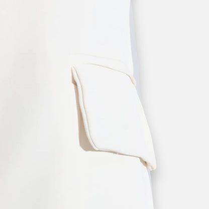 La Cartiera | Women’s Off-Shoulder Buttoned Long Sleeve Suit Coat