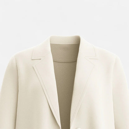 La Cartiera | Women’s Plain White Lapel Coat