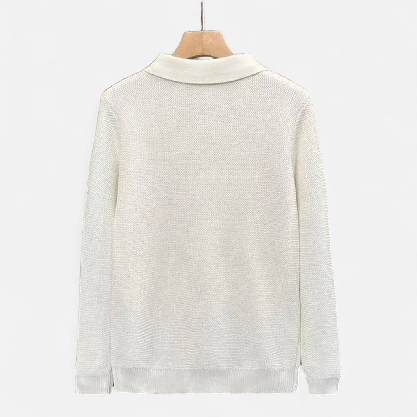 La Cartiera | Men’s Half-Zip Wool Knit Sweater Jacket