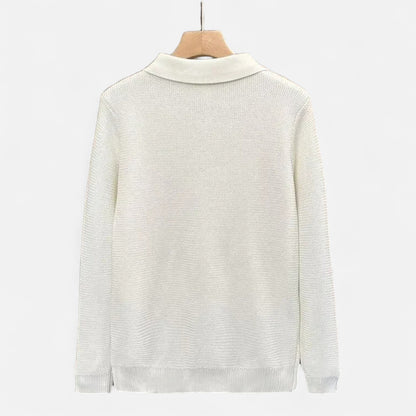 La Cartiera | Men’s Half-Zip Wool Knit Sweater Jacket