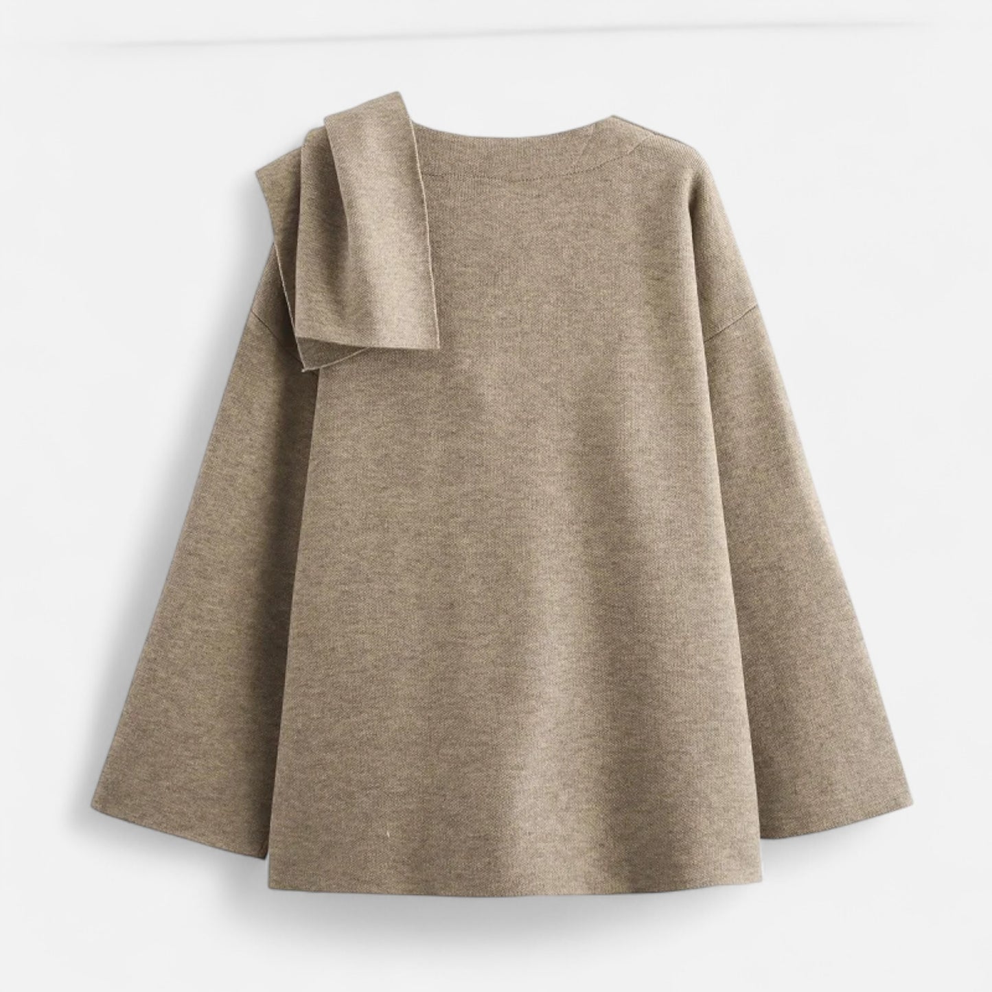 La Cartiera | Women’s Plush Sweater with Asymmetric Scarf