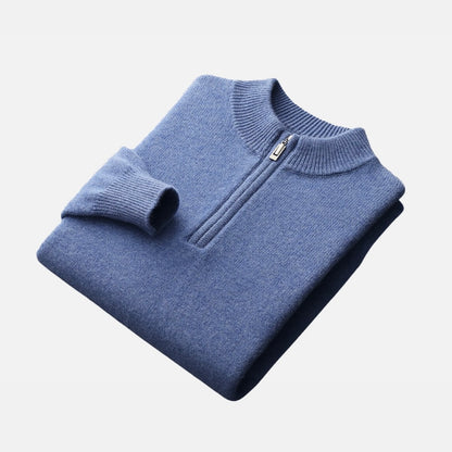 La Cartiera | Men’s Merino Wool Half-Zip Sweater