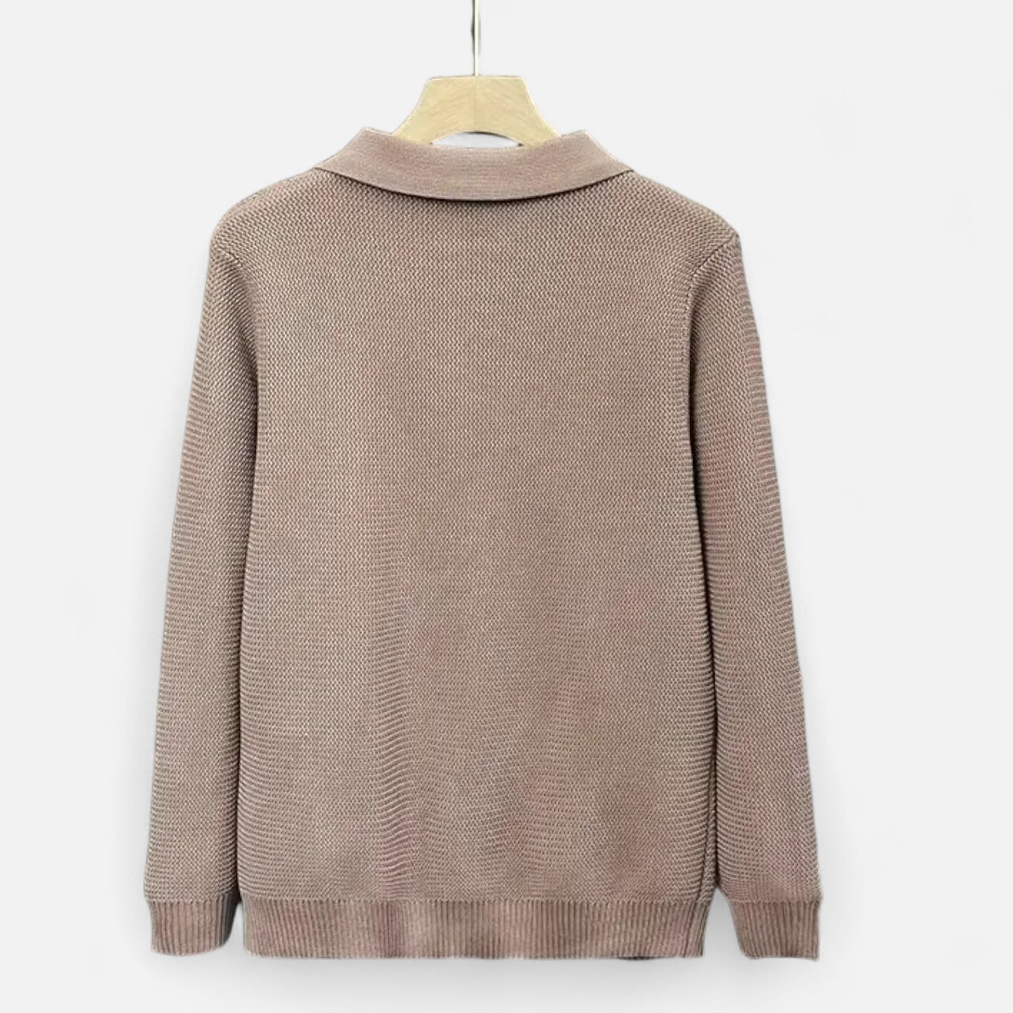 La Cartiera | Men’s Half-Zip Wool Knit Sweater Jacket