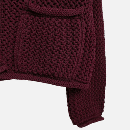 La Cartiera | Women’s Crewneck Wool Blend Knitted Cardigan