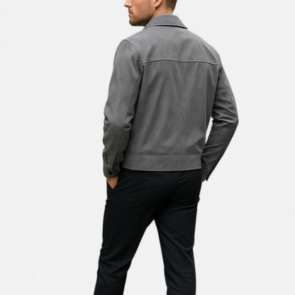 La Cartiera | Men’s Oversized Suede Zip Jacket