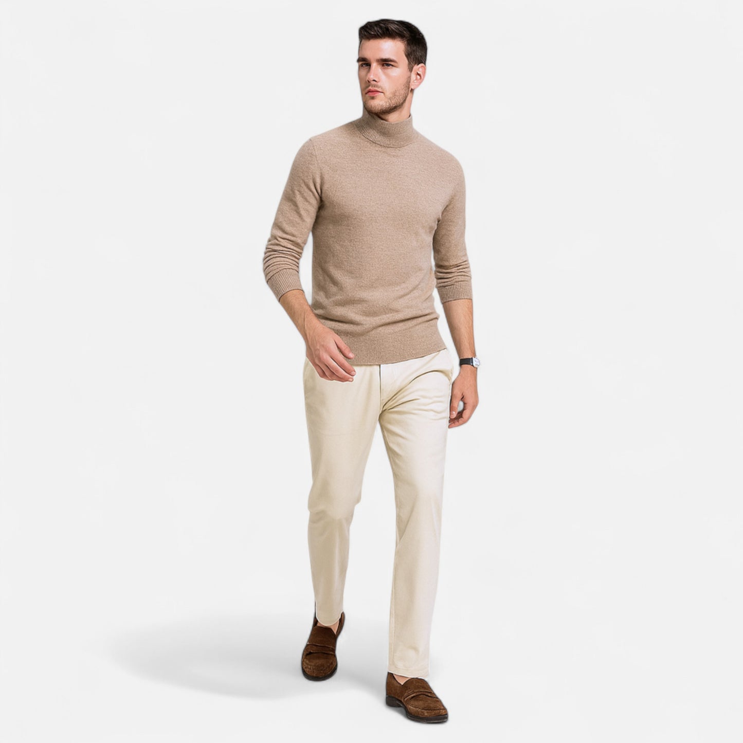 La Cartiera | Men’s Solid Colour Mock Neck Sweater