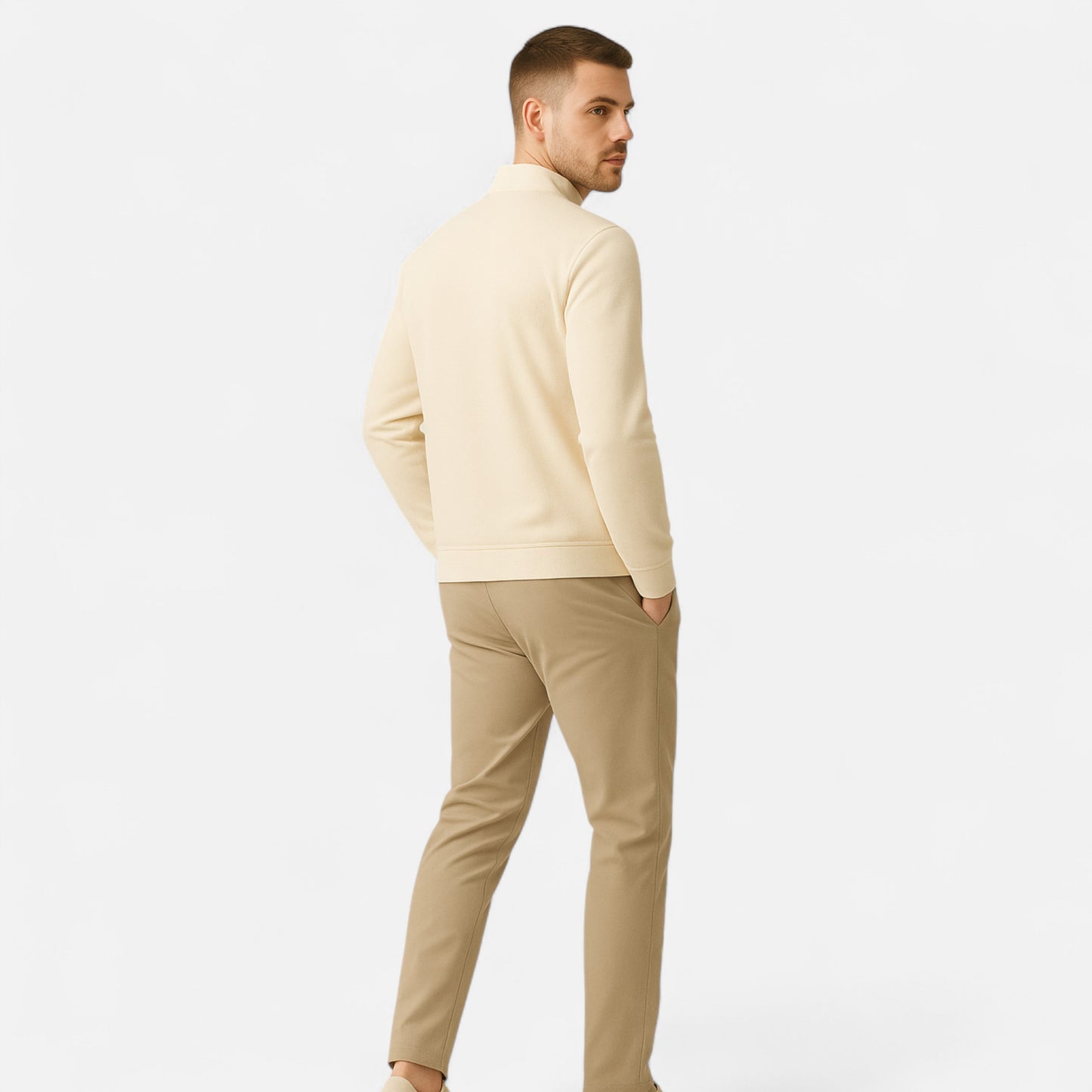 La Cartiera | Men’s Solid Colour Zip Baseball Jacket