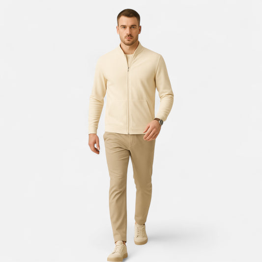 La Cartiera | Men’s Solid Colour Zip Baseball Jacket