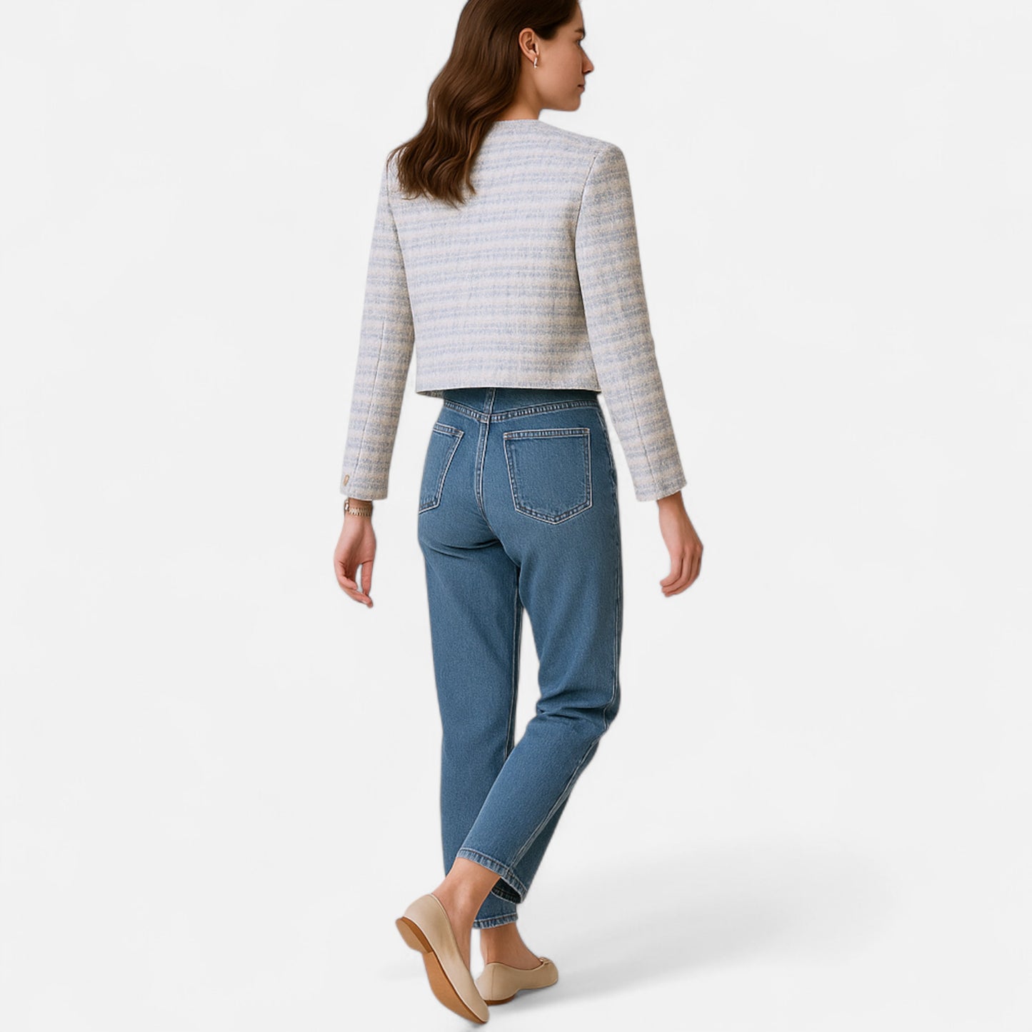 La Cartiera | Women’s Elegant Tweed Short Cardigan Coat