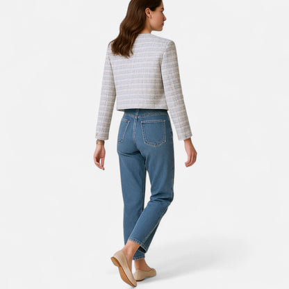La Cartiera | Women’s Elegant Tweed Short Cardigan Coat
