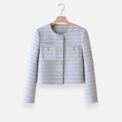 La Cartiera | Women’s Elegant Tweed Short Cardigan Coat