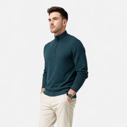 La Cartiera | Men’s Merino Wool Half-Zip Sweater