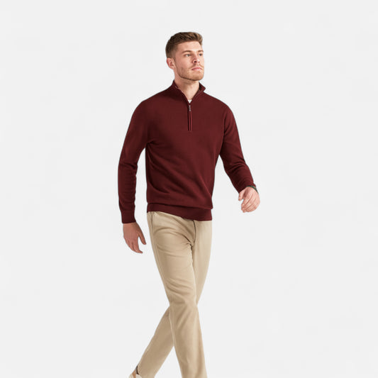 La Cartiera | Men’s Merino Wool Half-Zip Sweater