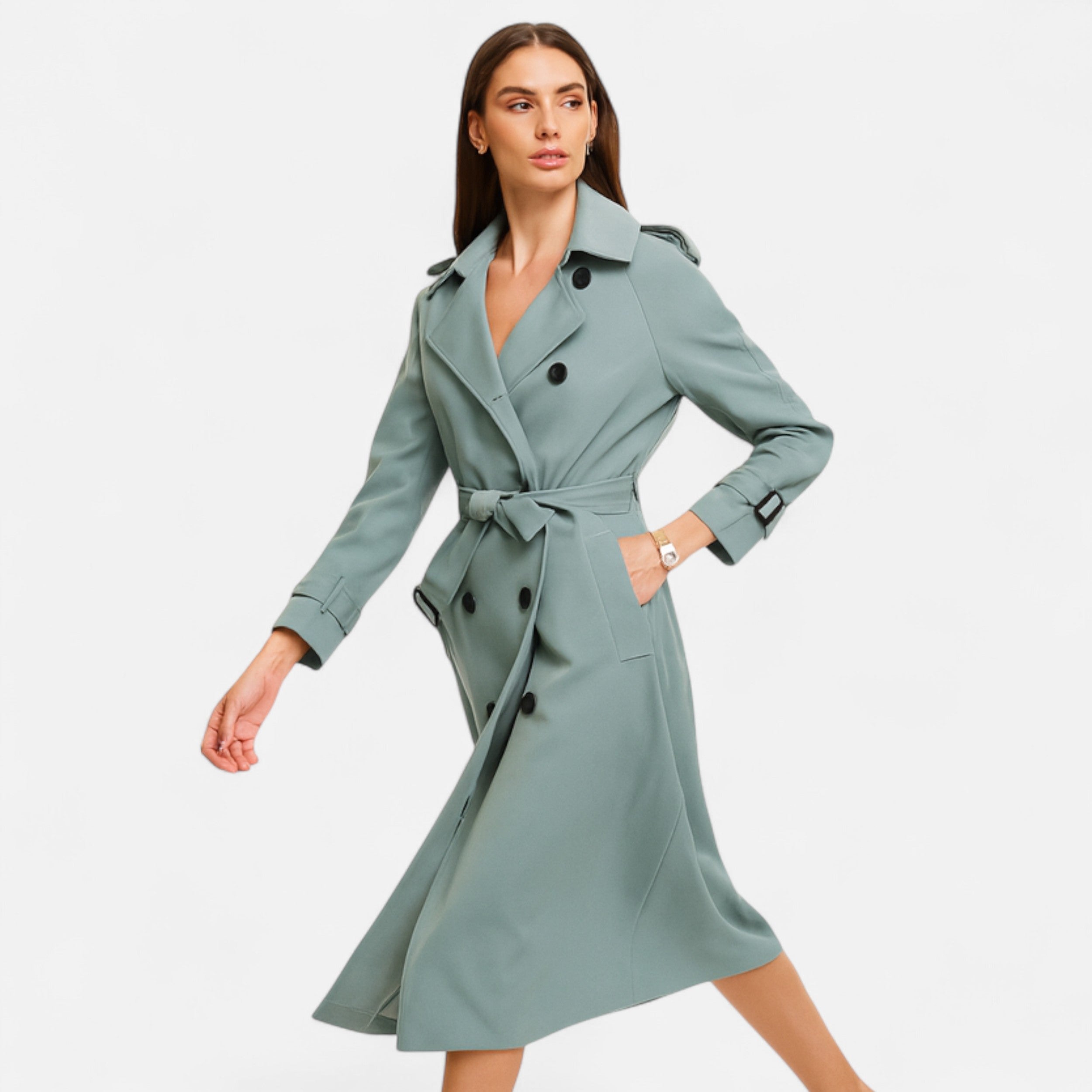 La Cartiera | Women’s Double-Breasted Belted Trench Coat