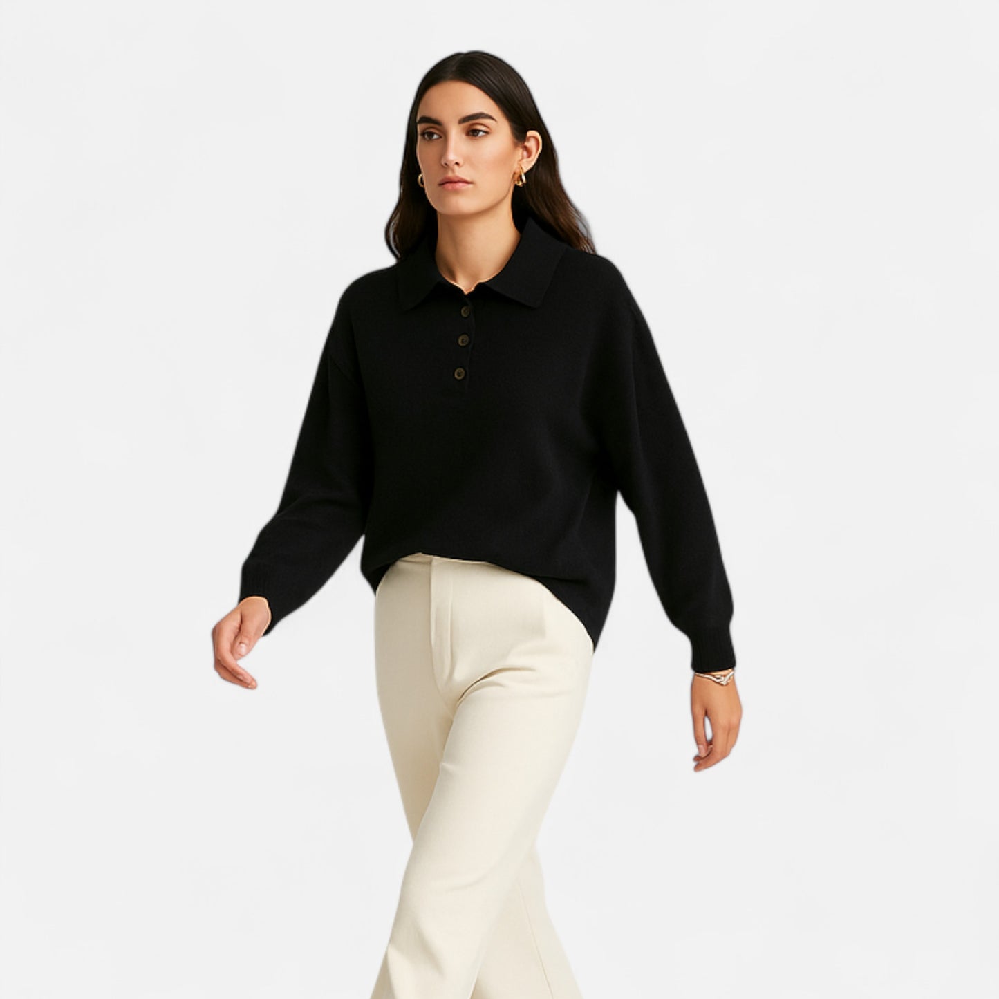 La Cartiera | Women’s Preppy Collar Autumn Sweatshirt